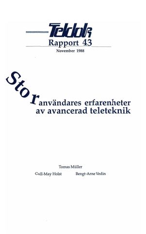 Omslag till Rapport 43