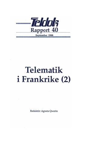 Omslag till Rapport 40
