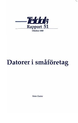 Omslag till Rapport 51